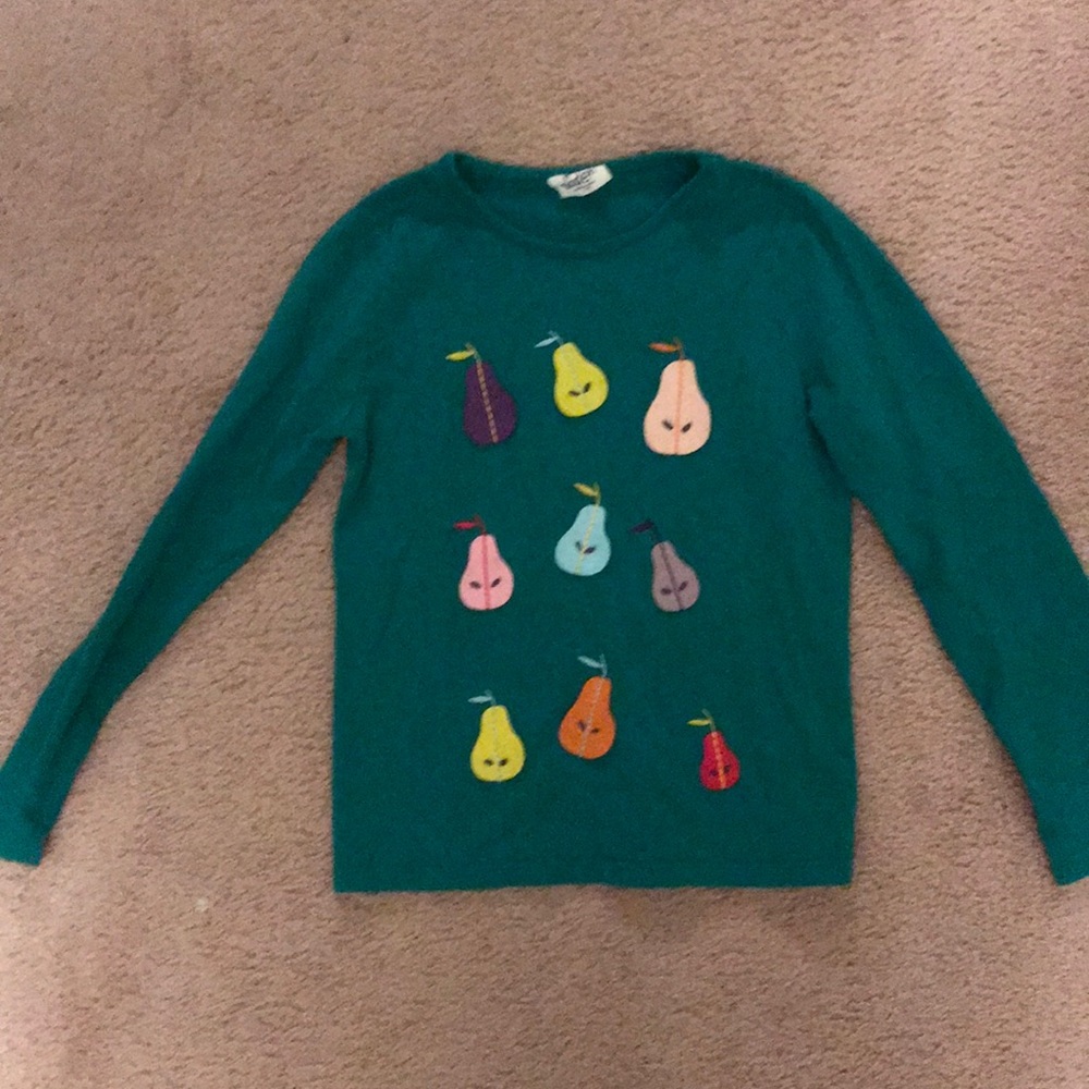 Mini Boden 7-8y  felt appliqué pears
